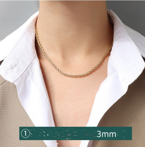 Cross Chain Gypsophila Snake Bone Chain Twist Chain Box Chain snapshop