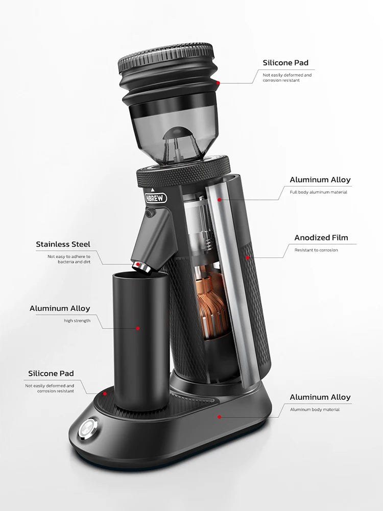 HiBREW G5 48mm Conical Burr Electric Coffee Grinder Compact Portable Coffee Bean Mill Kitchen for Espresso Turkish Coffee HiBREW Official Store