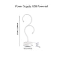 Creative Double Question Mark Elegant White Desktop Lamp, USB Power Supply - Three Color Lighting, Suitable For Bedroom snapshop