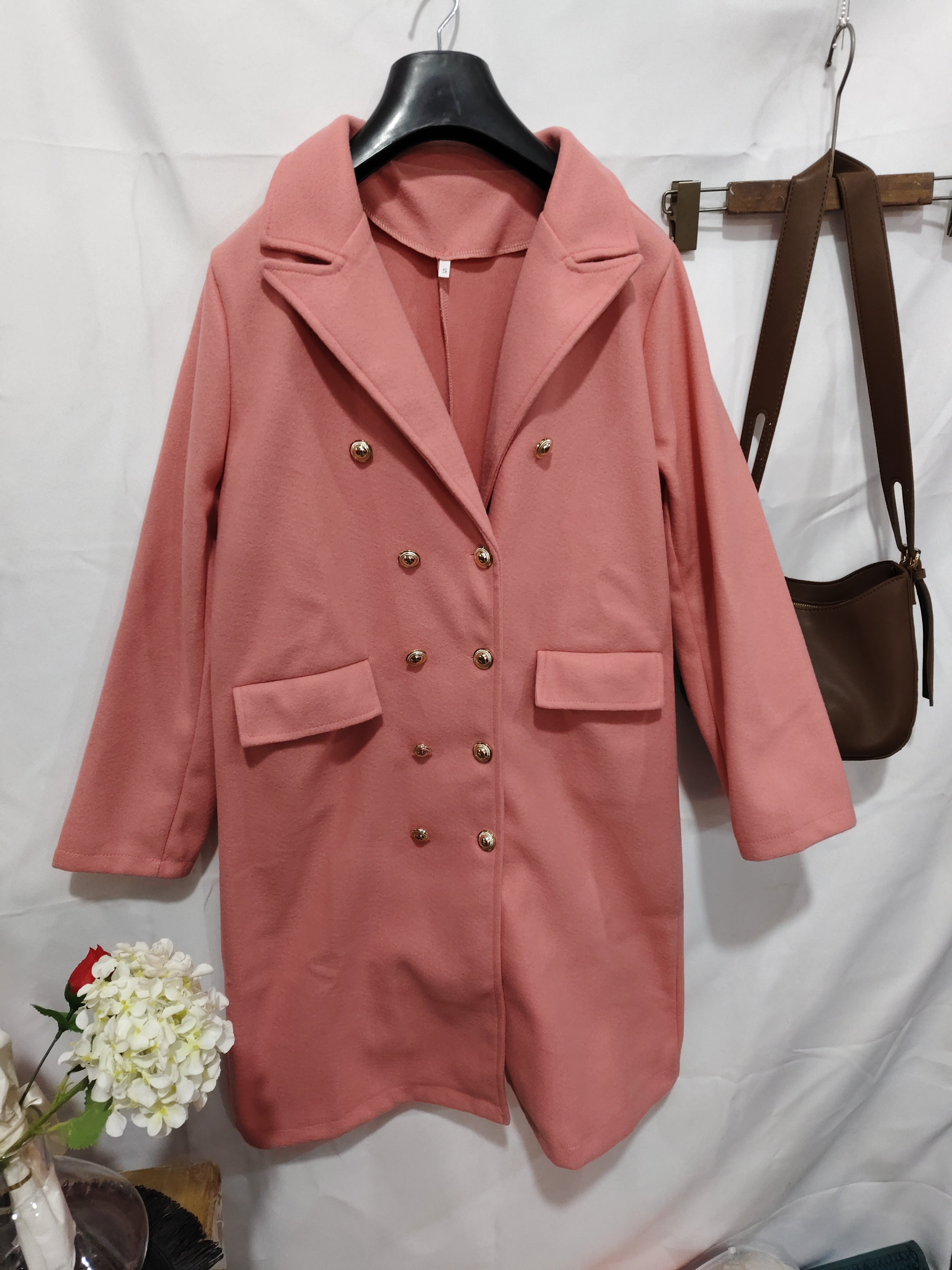 Mid-length Woolen Women's Coat snapshop
